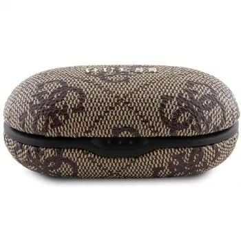 Auscultadores True Wireless Guess GUTWSP4EGW com estojo de carregamento, Bluetooth 5.3, ENC, castanho 4G Metal