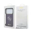 Capa de proteção traseira GUESS 4G Script Metal para Apple iPhone 18 Pro / 17 Pro - borgonha