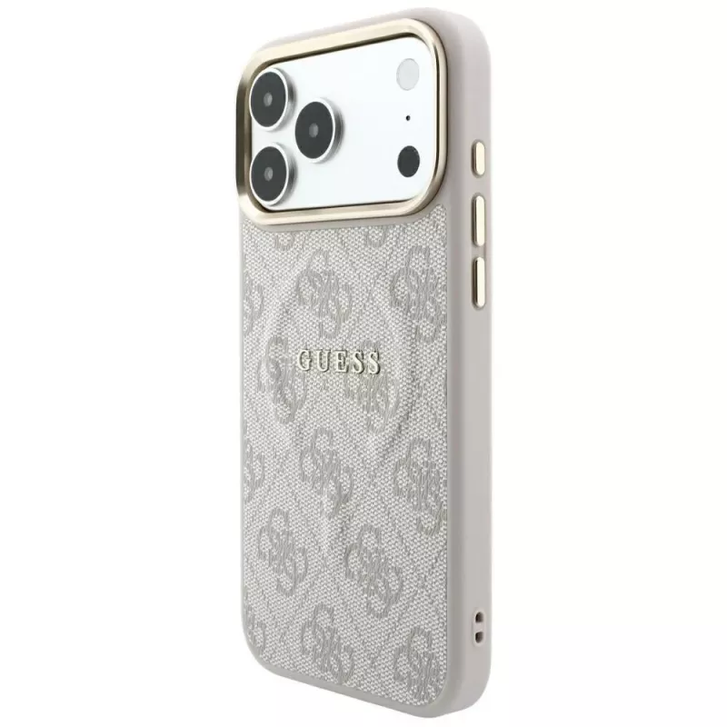 Capa MagSafe GUESS Embossed 4G Classic para iPhone 17 Pro / 18 Pro - rosa