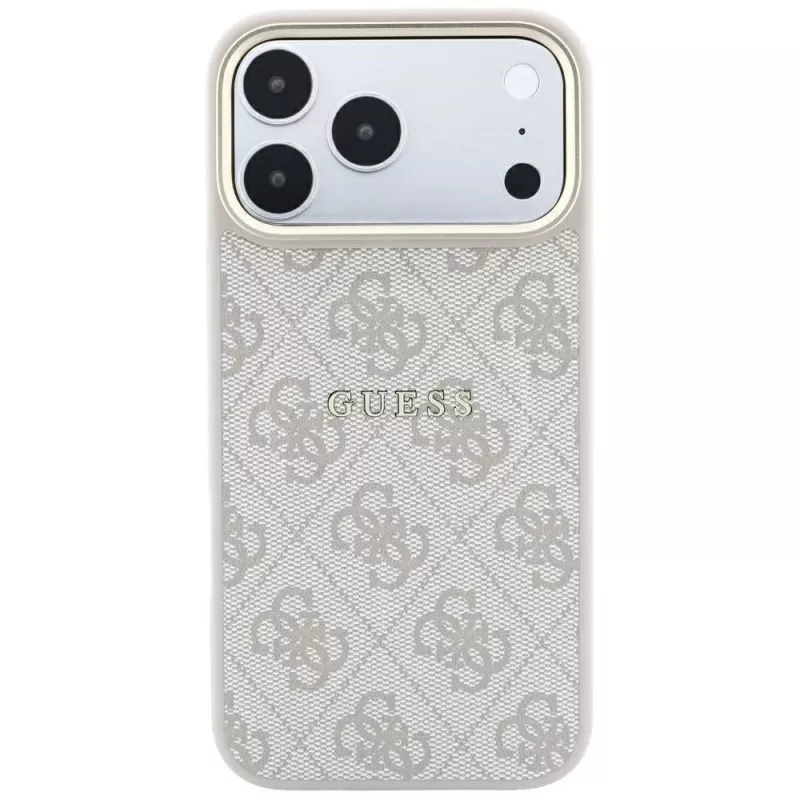 Capa MagSafe GUESS Embossed 4G Classic para iPhone 17 Pro / 18 Pro - rosa