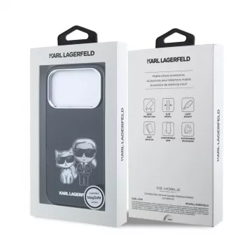 Capa MagSafe Karl Lagerfeld Karl & Choupette Bodies Sketch Print para iPhone 18 Pro Max / 17 Pro Max - preto