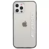 Capa rígida transparente AMG AMHCP12LAESLBK para iPhone 12 Pro Max com moldura preta com acabamento metálico