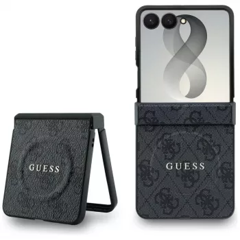 Capa MagSafe GUESS 4G Classic para Samsung Galaxy Z Flip8 - preta