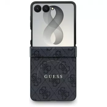 Capa MagSafe GUESS 4G Classic para Samsung Galaxy Z Flip8 - preta