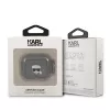 Capa Karl Lagerfeld KLA3UKHGK para AirPods 3 preta com brilho e cabeça do Karl