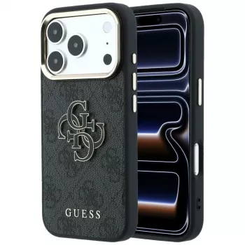 Capa GUESS 4G & Big Resin Logo para iPhone 17 Pro Max / 18 Pro Max - preta
