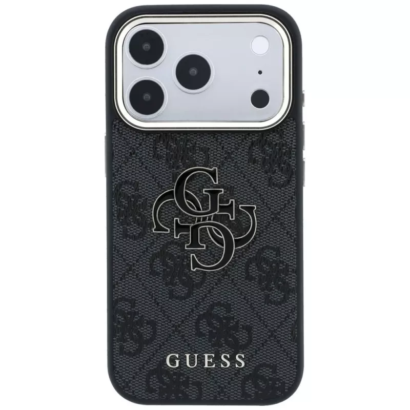 Capa GUESS 4G & Big Resin Logo para iPhone 17 Pro Max / 18 Pro Max - preta