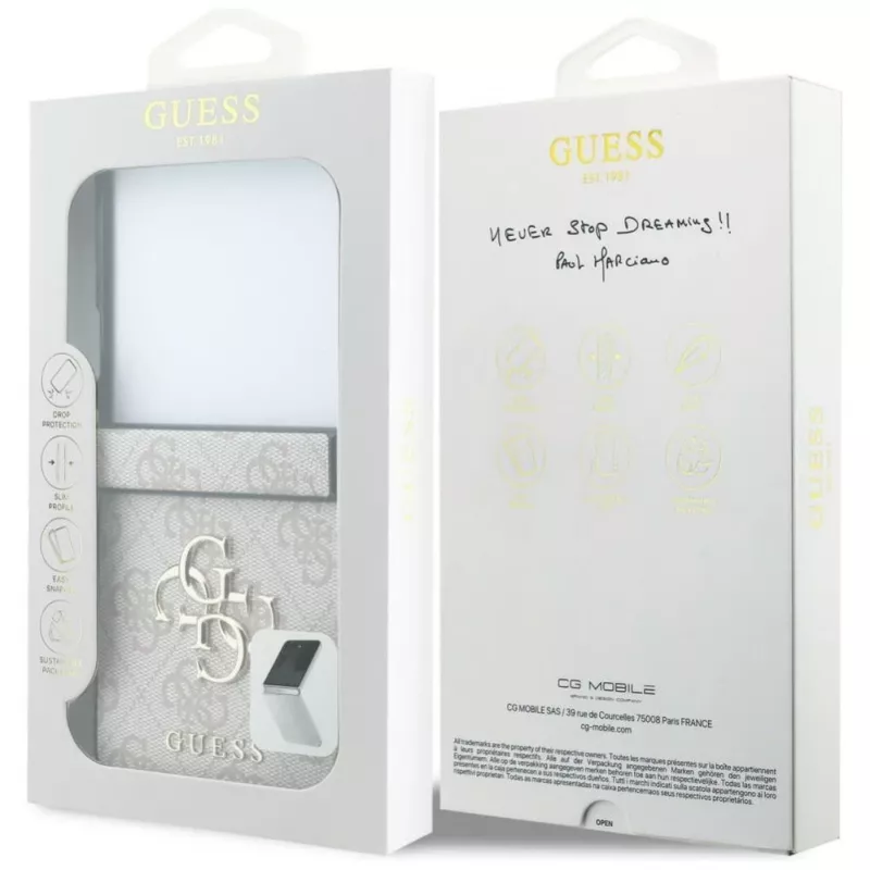 Capa rígida GUESS 4G Big Logo para Samsung Galaxy Z Flip5 - rosa