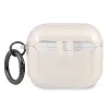 Capa Karl Lagerfeld KLA3UKHGD para AirPods 3 dourada com brilho e cabeça do Karl