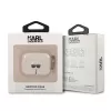 Capa Karl Lagerfeld KLA3UKHGD para AirPods 3 dourada com brilho e cabeça do Karl