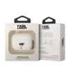 Capa Karl Lagerfeld KLAPRUNIKH para AirPods Pro branca em silicone com cabeça do Karl 3D