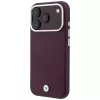 Capa MagSafe BMW Sign Inclined Deboss Letters para iPhone 18 Pro Max / 17 Pro Max - bordô