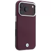 Capa MagSafe BMW Sign Inclined Deboss Letters para iPhone 18 Pro Max / 17 Pro Max - bordô