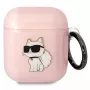 Capa Karl Lagerfeld Ikonik Choupette para AirPods 1/2 rosa