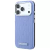 Capa MagSafe Karl Lagerfeld Grained Mono Resin Logo para iPhone 18 Pro Max / 17 Pro Max - azul-claro