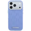 Capa MagSafe Karl Lagerfeld Grained Mono Resin Logo para iPhone 18 Pro Max / 17 Pro Max - azul-claro