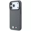 Capa MagSafe BMW M Carbon Metal Logo para iPhone 18 Pro Max / 17 Pro Max - cinzenta