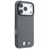 Capa MagSafe BMW M Carbon Metal Logo para iPhone 18 Pro Max / 17 Pro Max - cinzenta