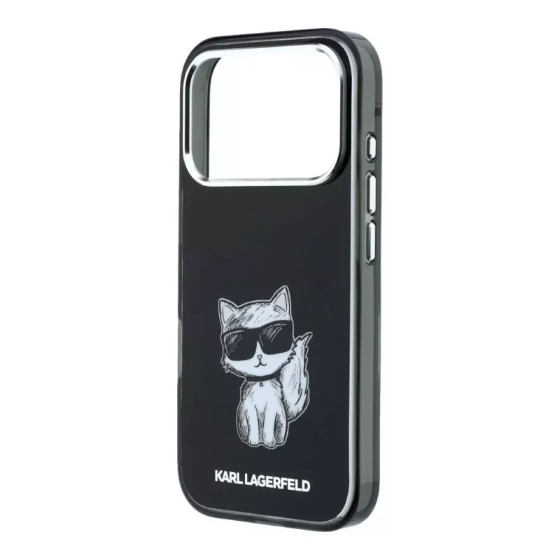 Capa MagSafe Karl Lagerfeld IML Choupette Body Sketch Print para iPhone 18 Pro / 17 Pro - preta