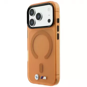 Capa MagSafe BMW M IML Frosted Metal Logo & Trims para iPhone 18 Pro / 17 Pro - laranja