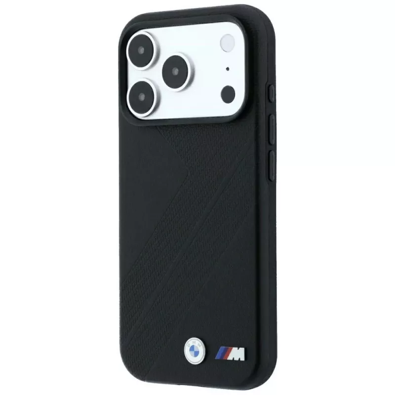 Capa MagSafe BMW M Tire Track Metal Logo para iPhone 18 Pro Max / 17 Pro Max - preta