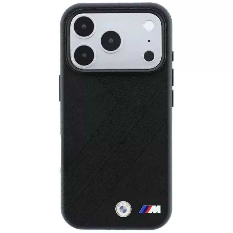 Capa MagSafe BMW M Tire Track Metal Logo para iPhone 18 Pro Max / 17 Pro Max - preta