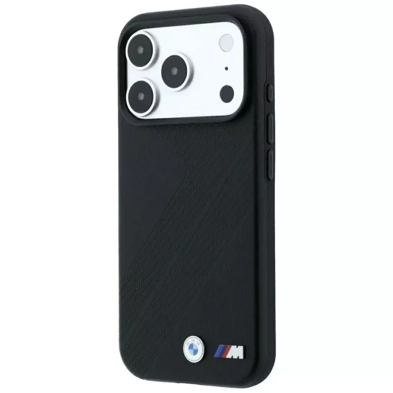 Capa MagSafe BMW M Tire Track Metal Logo para iPhone 18 Pro / 17 Pro - preta