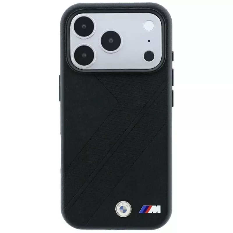 Capa MagSafe BMW M Tire Track Metal Logo para iPhone 18 Pro / 17 Pro - preta