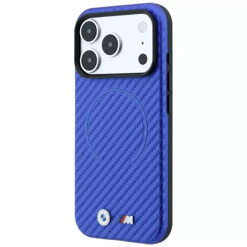 Capa MagSafe BMW M Carbon Printed Ring para iPhone 18 Pro Max / 17 Pro Max - azul
