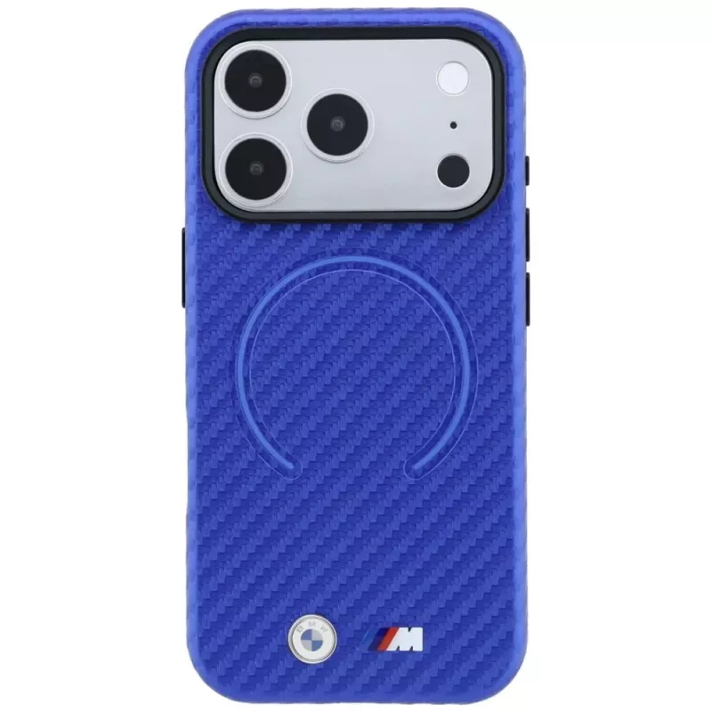 Capa MagSafe BMW M Carbon Printed Ring para iPhone 18 Pro Max / 17 Pro Max - azul