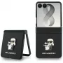 Capa Karl Lagerfeld Karl & Choupette Saffiano Pins para Samsung Galaxy Z Flip8 - preta