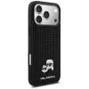 Capa Karl Lagerfeld Rhinestones Karl & Choupette Pin para iPhone 17 Pro Max - preta