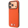 Capa MagSafe BMW M Quadrille Kevlar para iPhone 17 Pro Max / 18 Pro Max – laranja com logótipo metálico