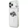 Capa MagSafe Karl Lagerfeld IML Glitter Karl & Choupette Sketch Logo para iPhone 17 Pro Max, transparente