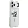 Capa MagSafe Karl Lagerfeld IML Glitter Karl & Choupette Sketch Logo para iPhone 17 Pro Max, transparente