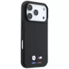 Capa MagSafe BMW M Quadrille Kevlar Tricolor & Metal Logo para iPhone 18 Pro / 17 Pro - preta