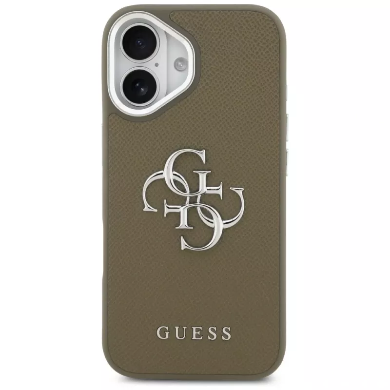 Capa Guess Grained Big 4G Classic Logo para Apple iPhone 17 - Castanho