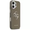 Capa Guess Grained Big 4G Classic Logo para Apple iPhone 17 - Castanho