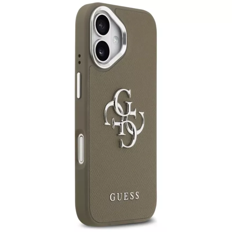 Capa Guess Grained Big 4G Classic Logo para Apple iPhone 17 - Castanho