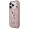 Capa GUESS Fixed Glitter Big 4G para iPhone 18 Pro / 17 Pro – Rosa
