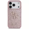 Capa GUESS Fixed Glitter Big 4G para iPhone 18 Pro / 17 Pro – Rosa