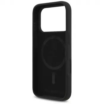 Capa MagSafe Karl Lagerfeld Silikon Karl & Choupette Ring para iPhone 17 Pro Max - Preto