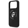 Capa MagSafe Karl Lagerfeld Silikon Karl & Choupette Ring para iPhone 17 Pro Max - Preto