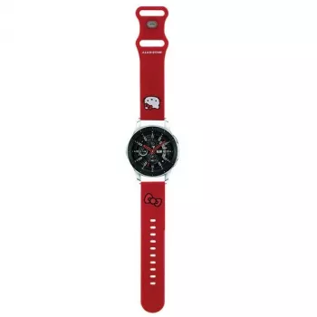 Pulseira universal de silicone Hello Kitty 22mm Cabeça da Kitty Vermelha