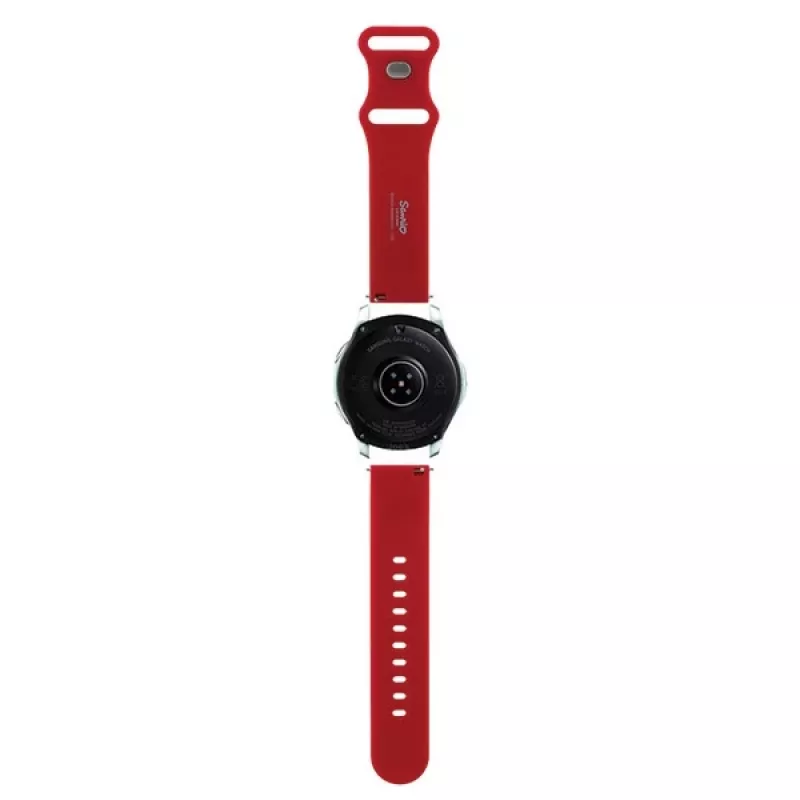 Pulseira universal de silicone Hello Kitty 22mm Cabeça da Kitty Vermelha