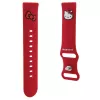 Pulseira universal de silicone Hello Kitty 22mm Cabeça da Kitty Vermelha
