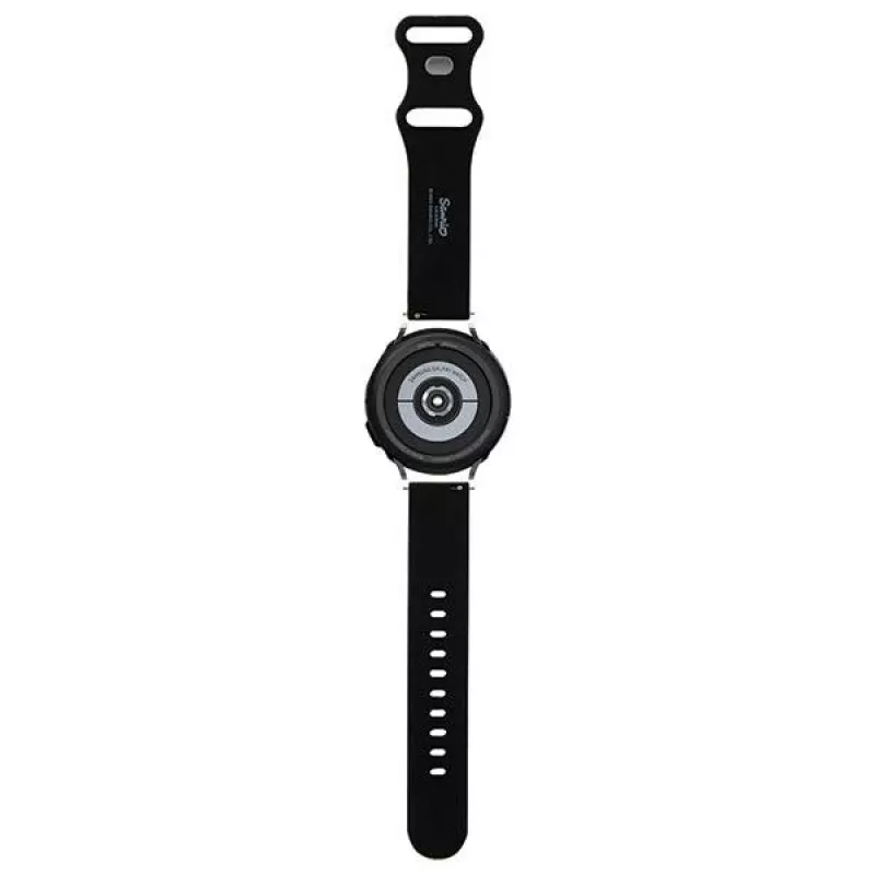 Pulseira universal de silicone Hello Kitty com design de cabeça da Kitty, Preto, 20mm