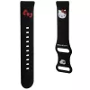 Pulseira universal de silicone Hello Kitty com design de cabeça da Kitty, Preto, 20mm