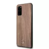 Capa rígida Mercedes-Benz Wood Line Nogueira para Samsung Galaxy S20+ (SM-G985) - Castanho