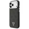 Capa MagSafe GUESS 4G Triangle Logo para iPhone 18 Pro Max / 17 Pro Max - Preto e Prateado